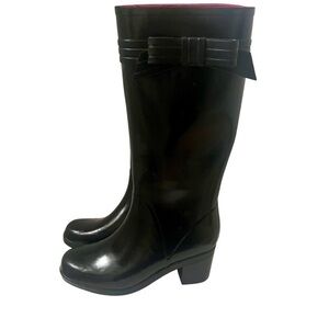 Kate Spade Black Knee-High Boots with Bow